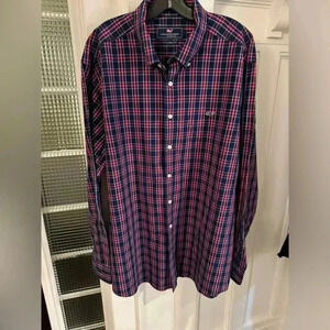 Vineyard vines men’s button up long sleeve plaid shirt lightweight sz XXL